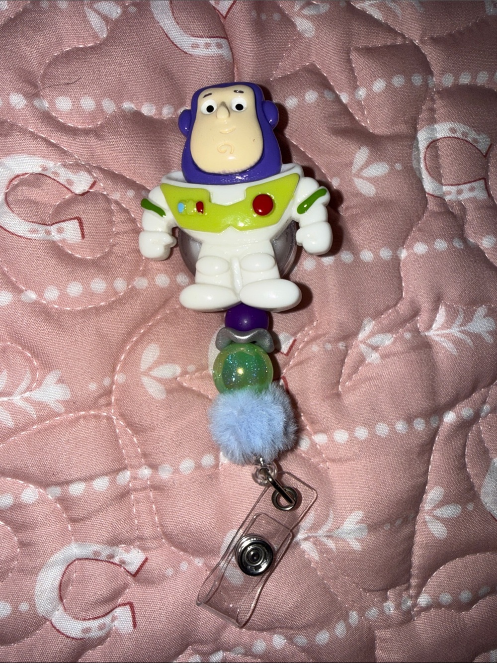 Buzz Lightyear  Badge Reel – White & Purple Character Holder